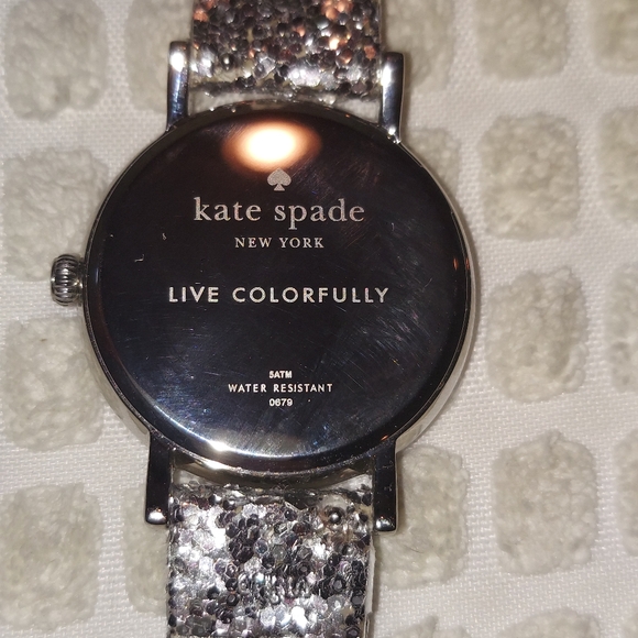 Kate's Spade NWT Live Colorfully Watch Set Rhinestones Bezel MOP Face 2 bands - Picture 16 of 16